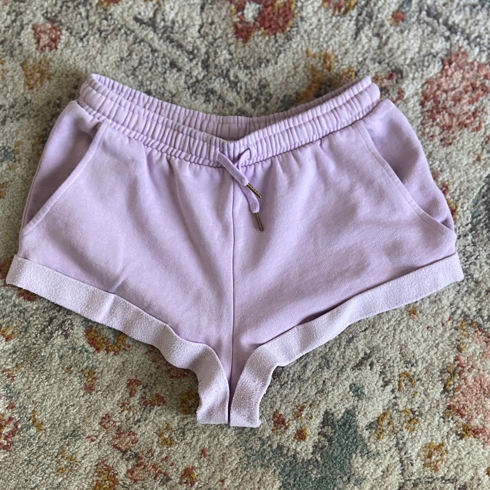 WeWoreWhat Cheeky Lavender Sweat Shorts